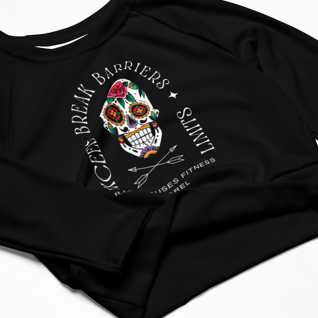 Long Sleeve Crop Top - Break Barriers, Exceed Limits