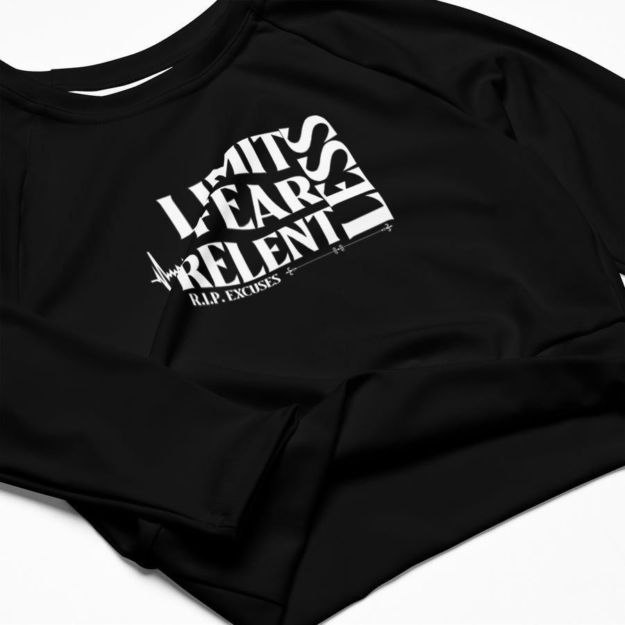 Long Sleeve Crop - LimitLess, FearLess, RelentLess