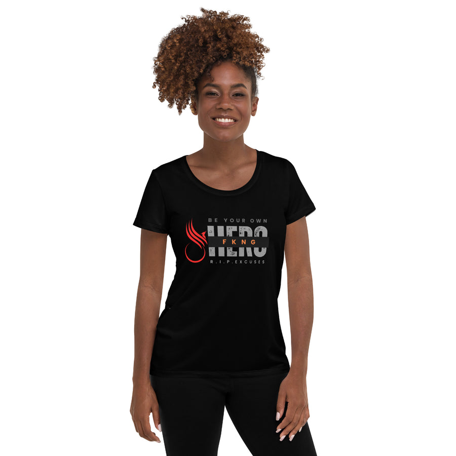 Women's Athletic Tee - Be your own Hero