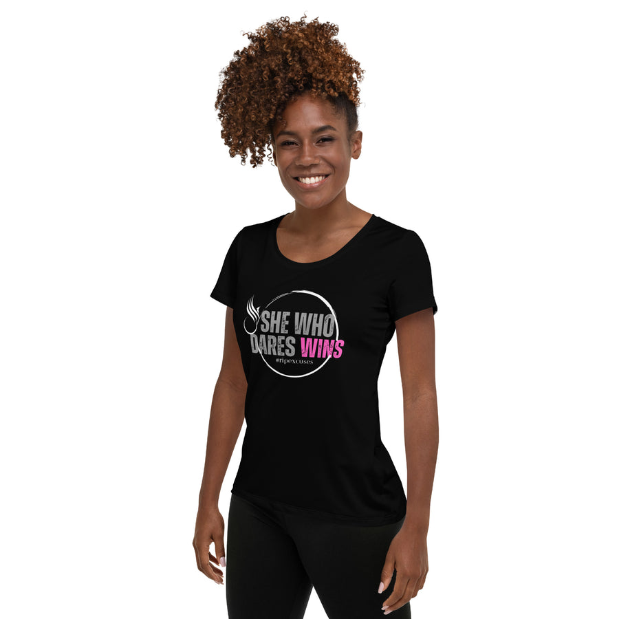 Women's Athletic Tee - She Who Dares