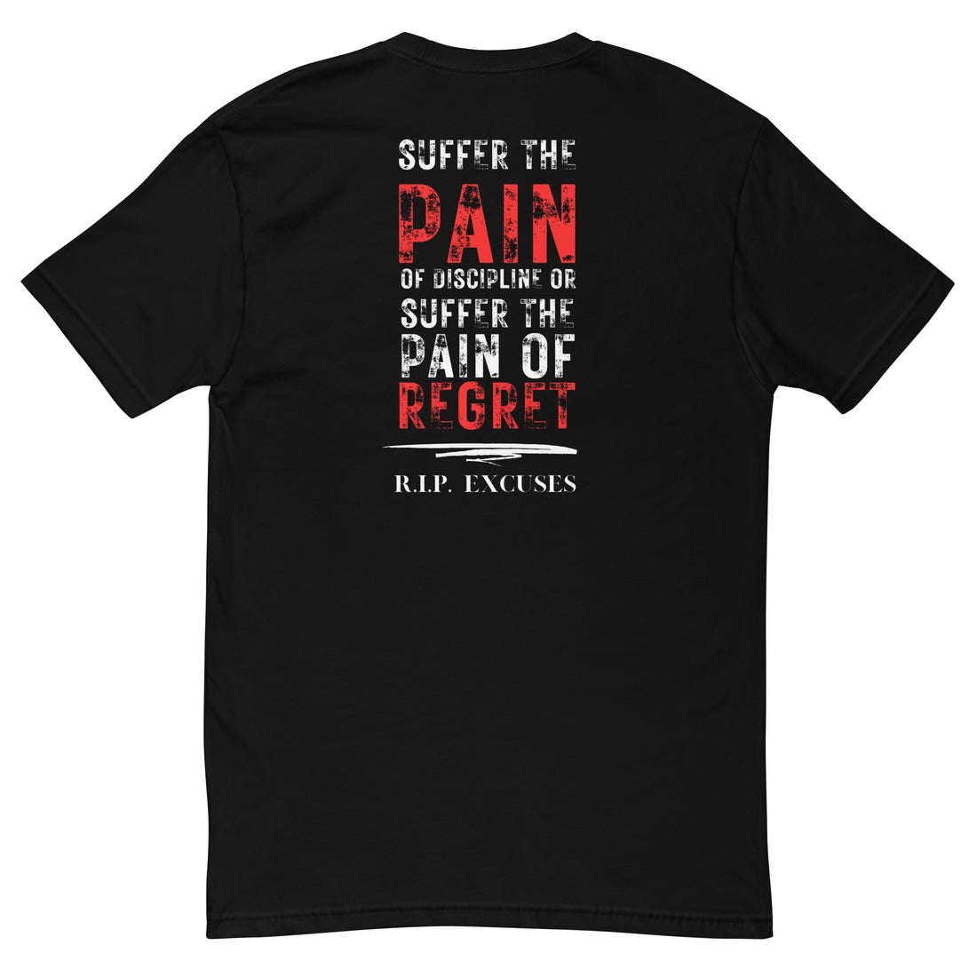 Men's Fitted Tee - Discipline (back print)