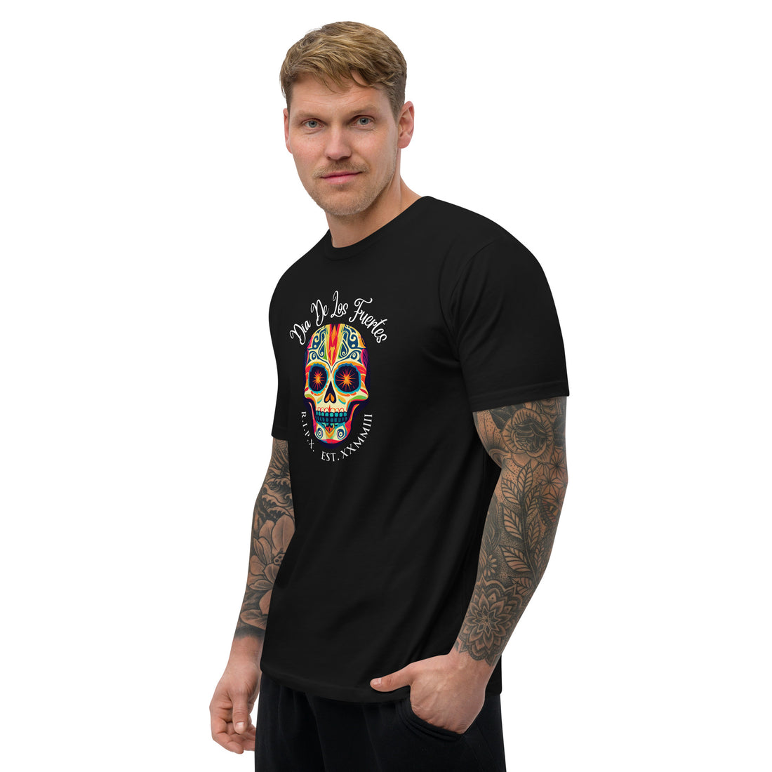 Men's Fitted Tee - Dia de los Fuertes - v2