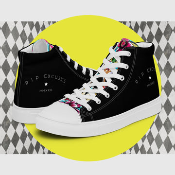 Men’s High Top Shoes - #RIP Excuses Vibrant