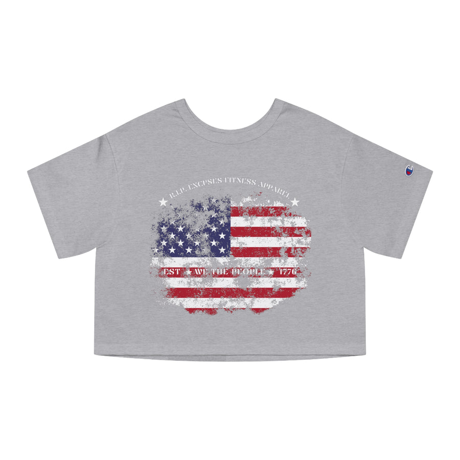 Champion Women's Crop Tee - Land of the Free