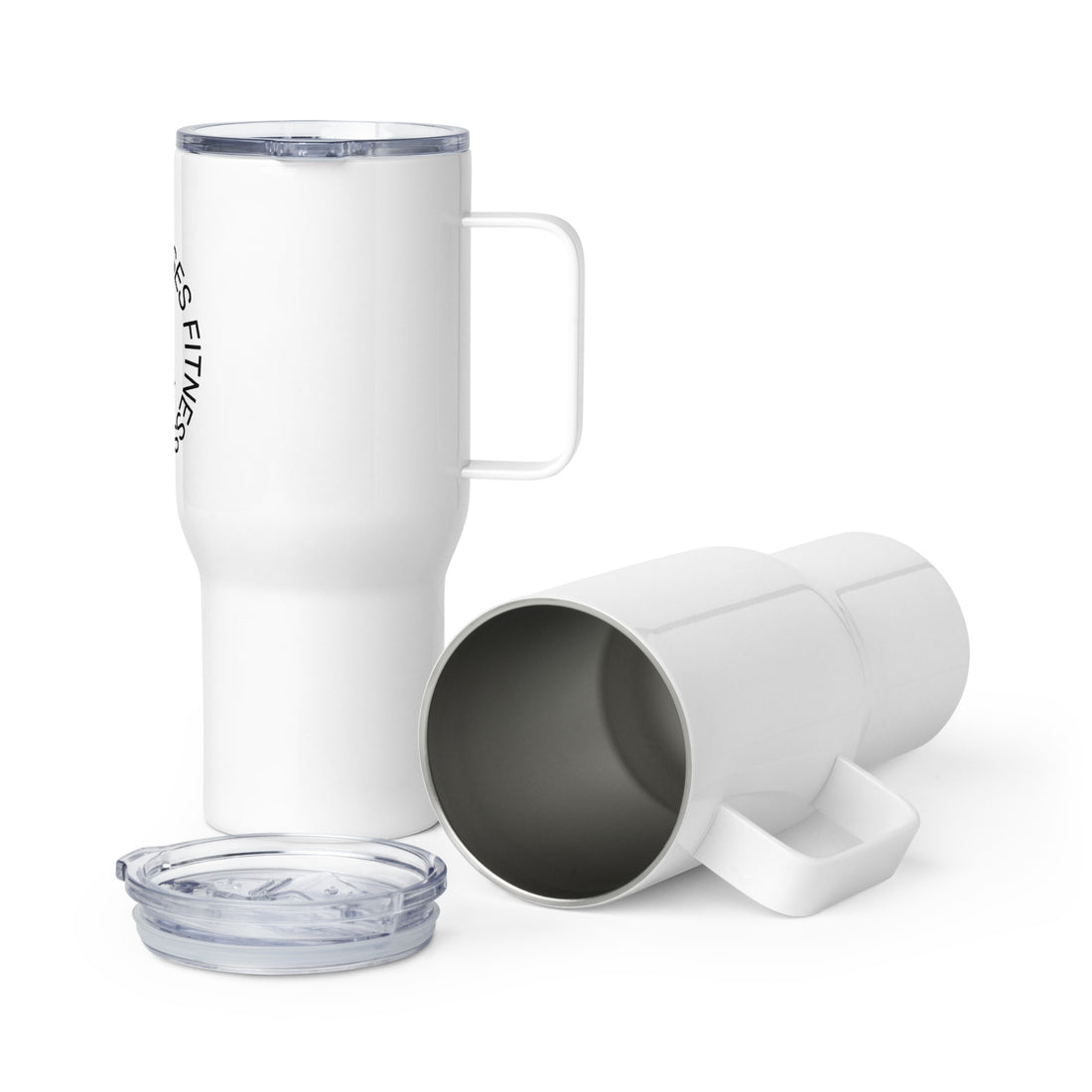 Travel Mug with Handle - #RIP Excuses