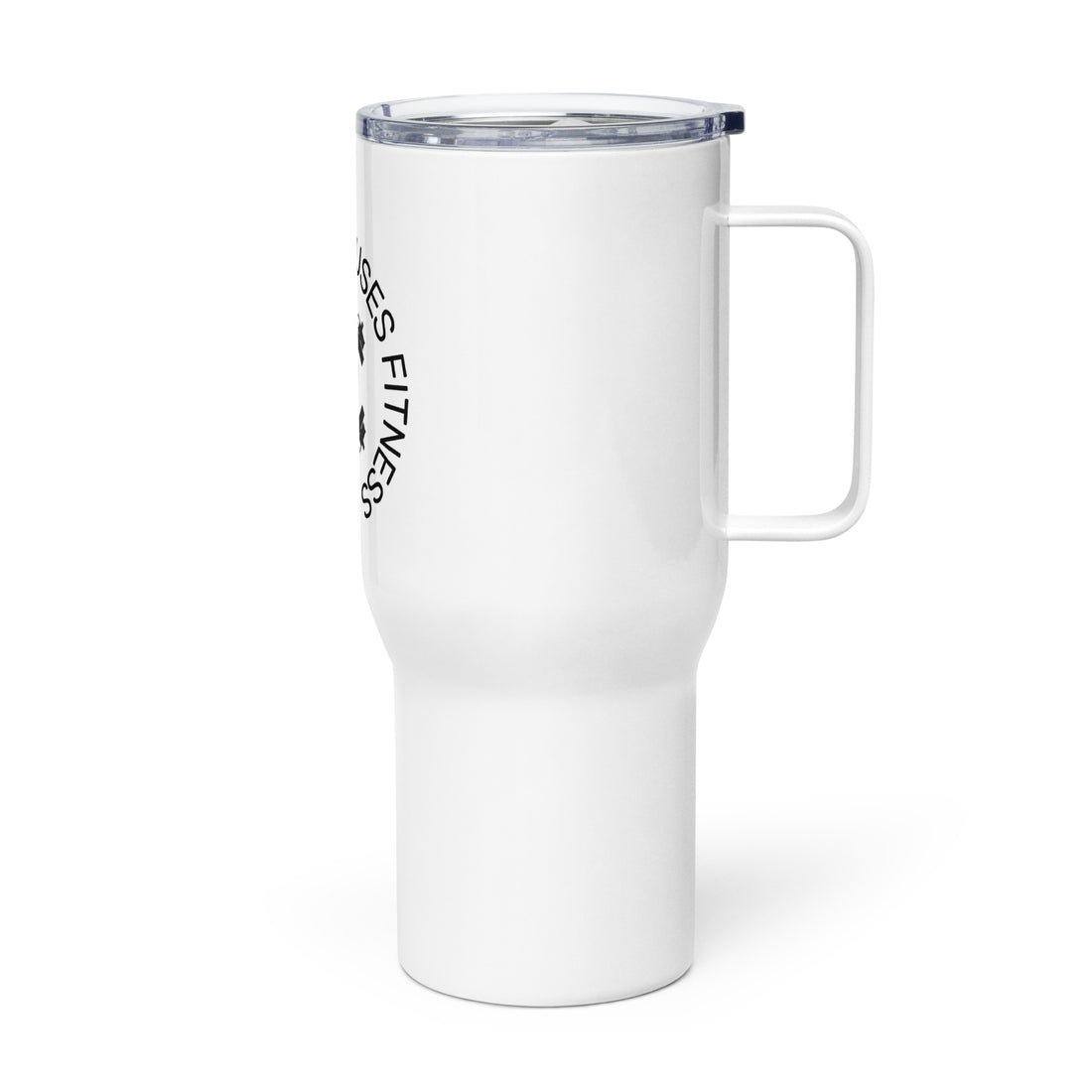 Travel Mug with Handle - #RIP Excuses