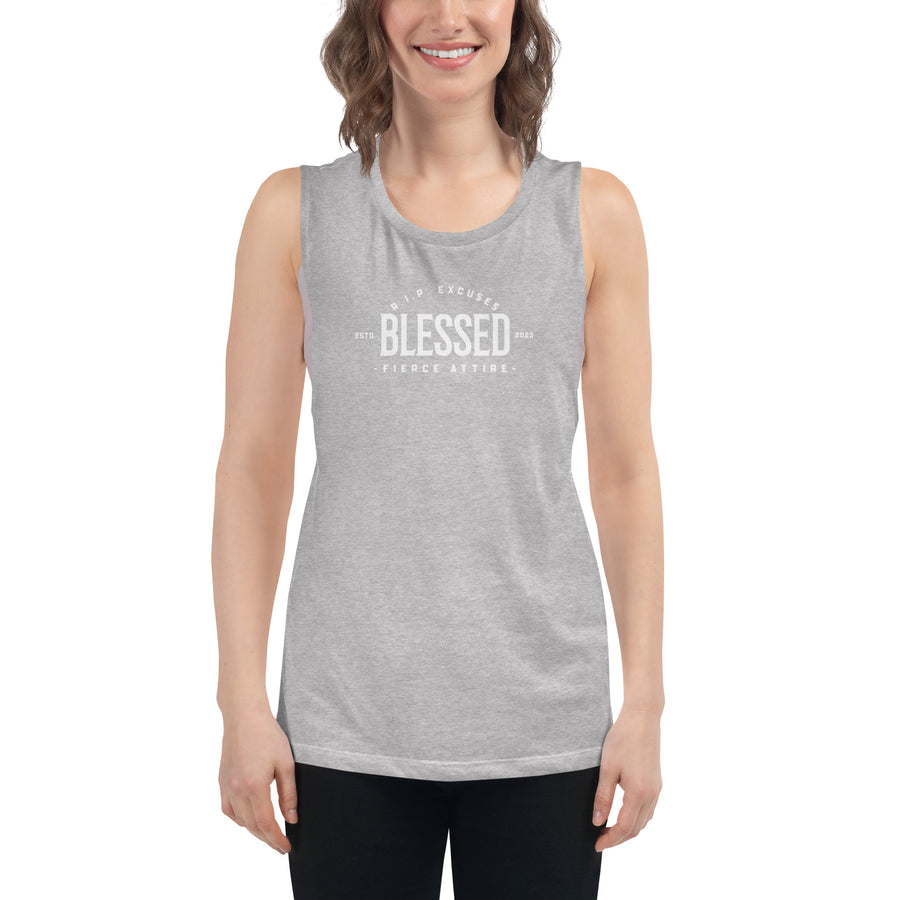 Ladies’ Muscle Tank - Blessed