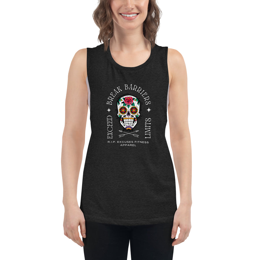 Ladies’ Muscle Tank - Break Barriers, Exceed Limits