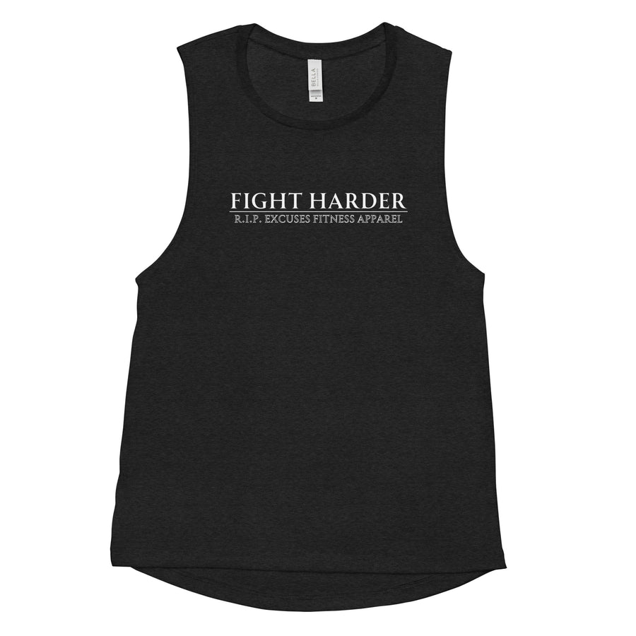 Ladies’ Muscle Tank - Fight Harder