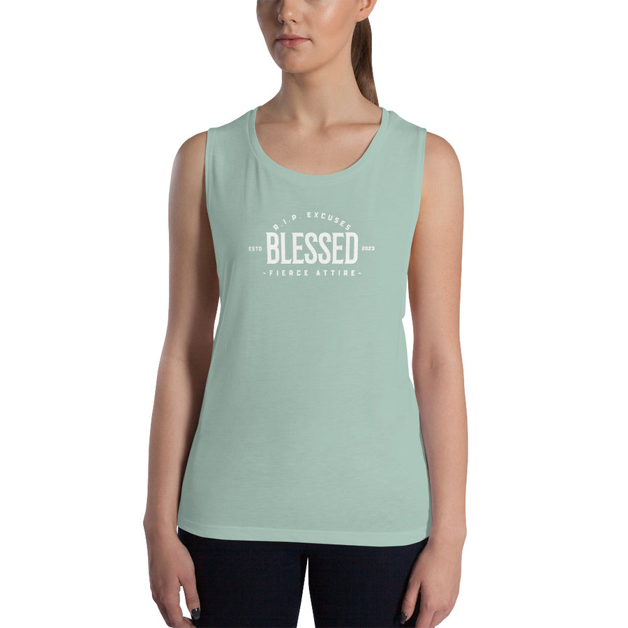 Ladies’ Muscle Tank - Blessed