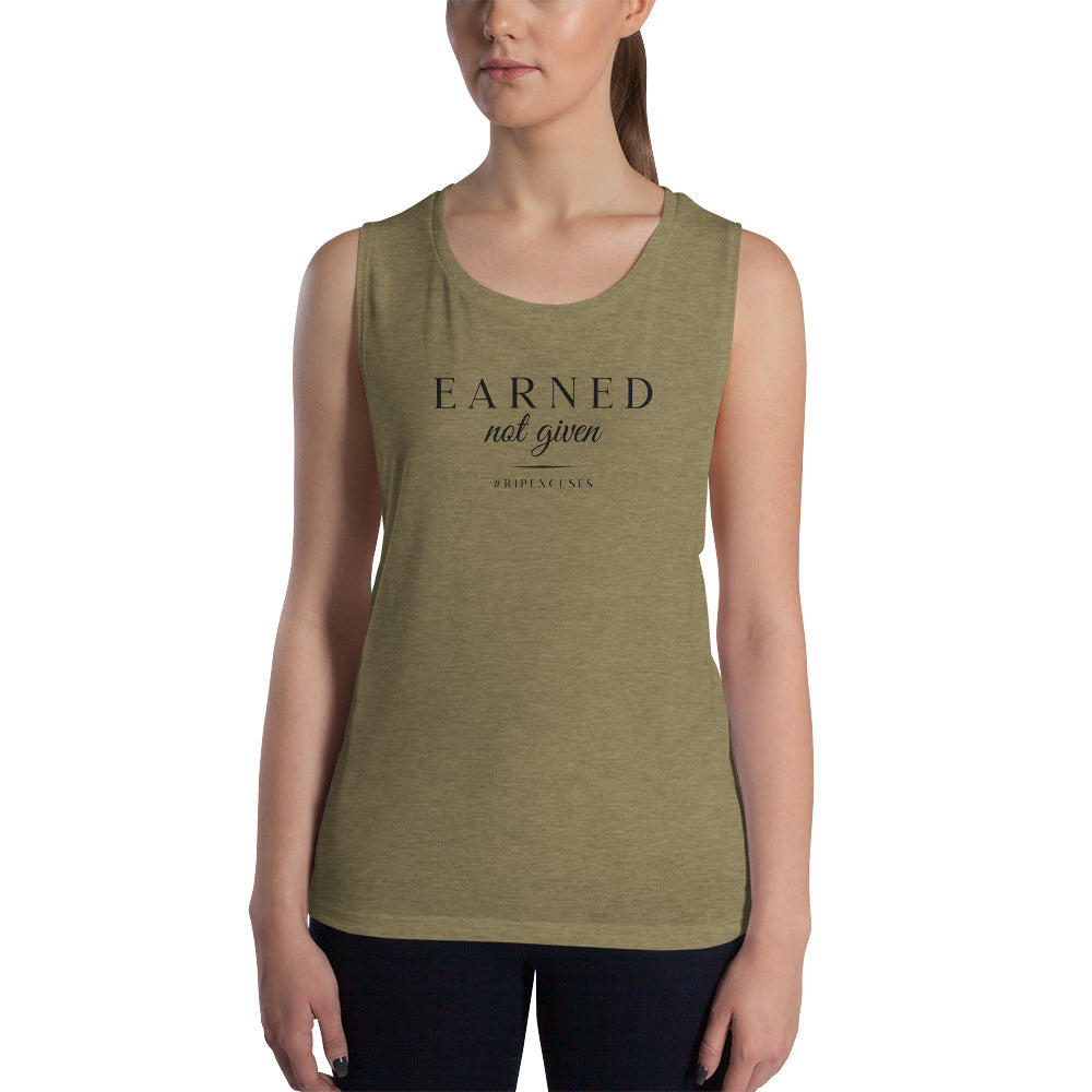 Ladies’ Muscle Tank - Earned Not Given