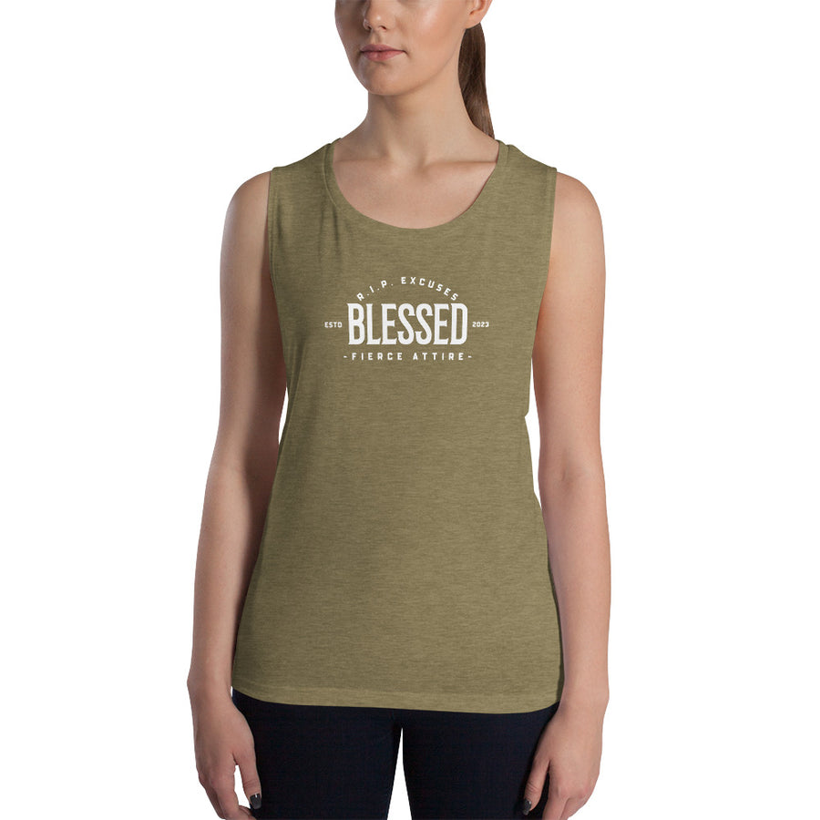 Ladies’ Muscle Tank - Blessed