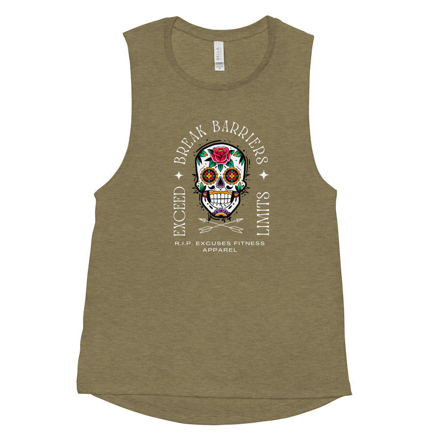 Ladies’ Muscle Tank - Break Barriers, Exceed Limits