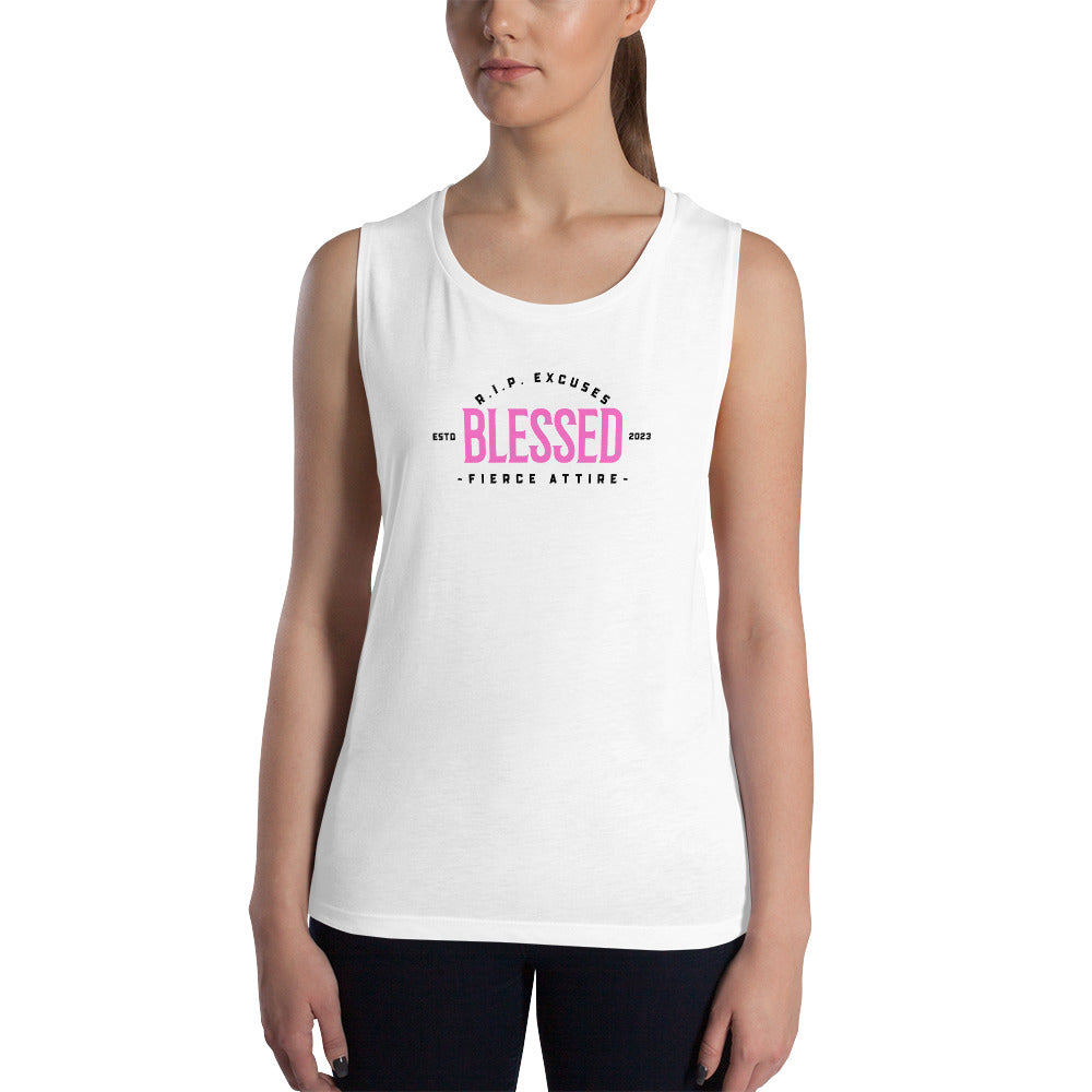 Ladies’ Muscle Tank - Blessed