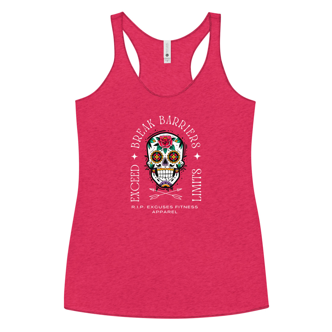 Women's Racerback Tank - Break Barriers, Exceed Limits