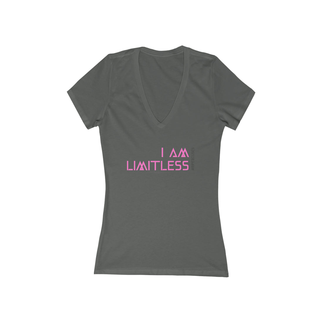 Women's Deep V-Neck Tee - I am Limitless