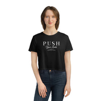 Women's Flowy Cropped Tee - Push Your Limits