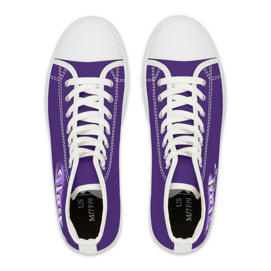 Women's High Top Canvass Sneakers "Purple Slay"