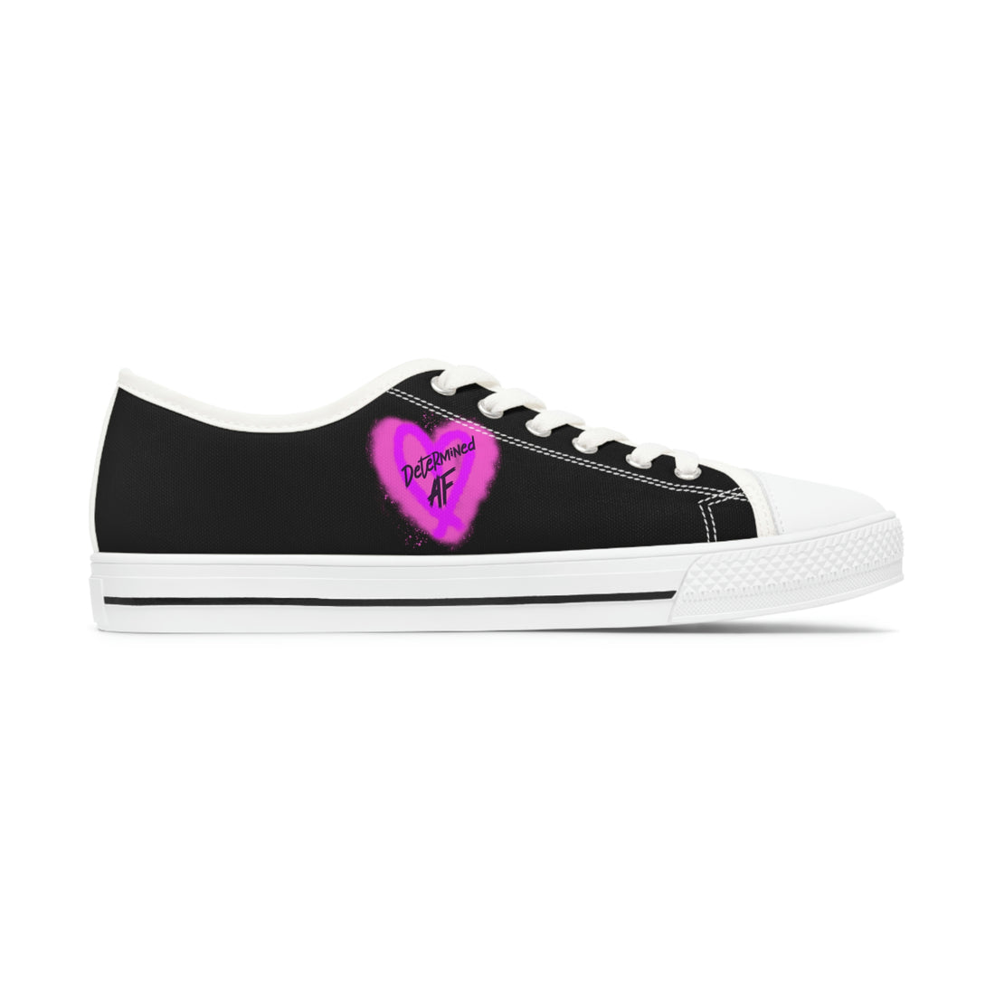 Women's Low Top Canvas Sneakers - Determined AF