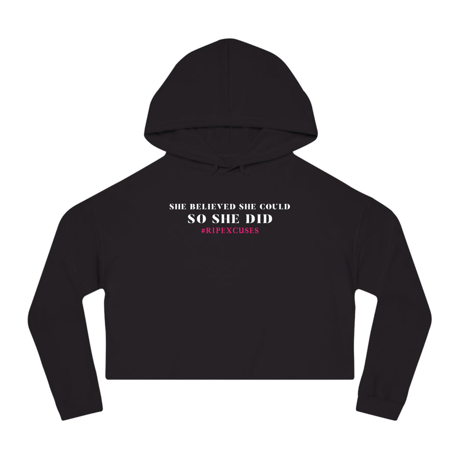 Women’s Crop Hooded Sweatshirt - She Believed