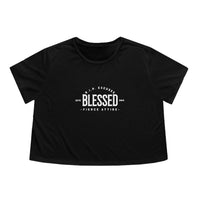 Women's Flowy Cropped Tee - Blessed