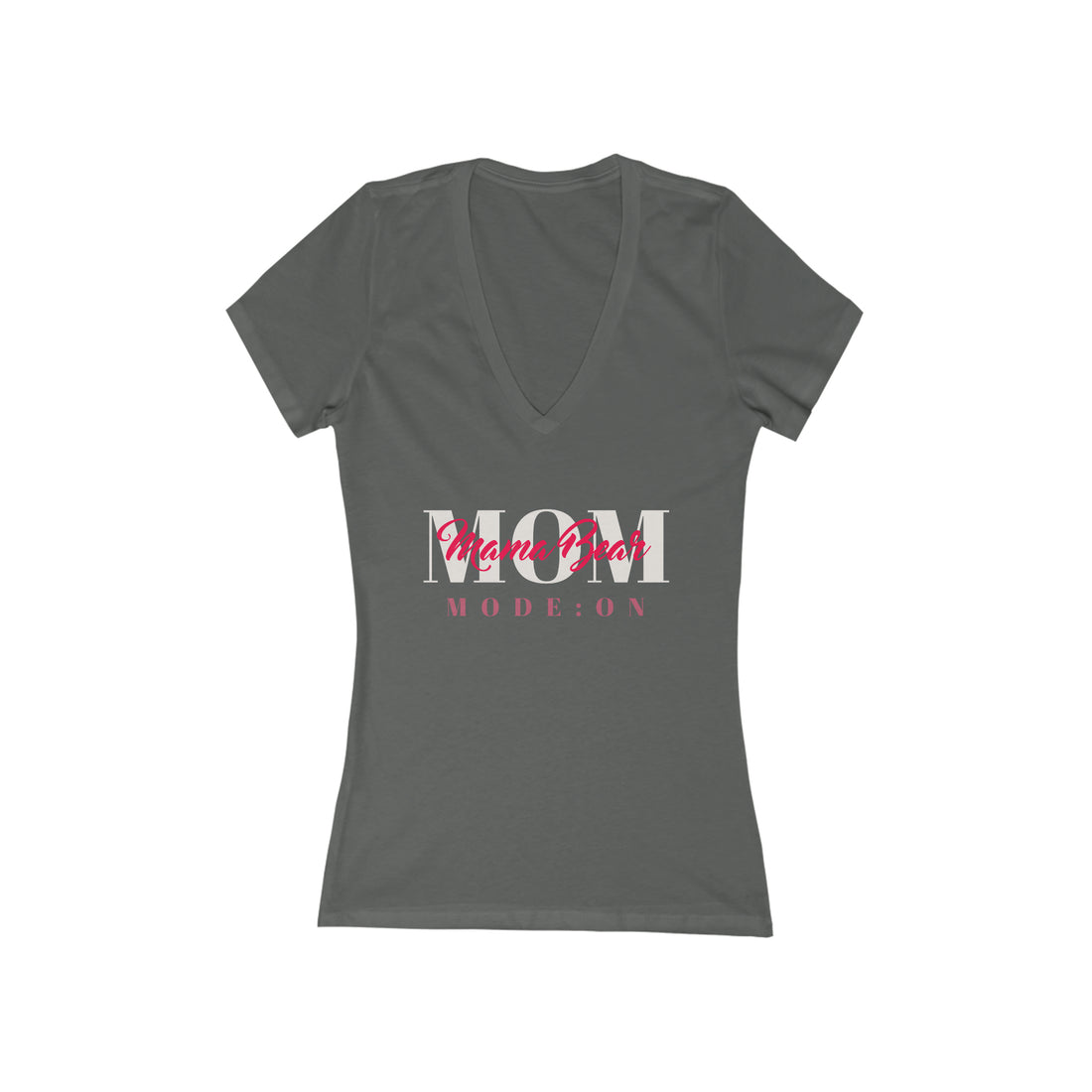 Women's Deep V-Neck Tee - Mom Mode ON