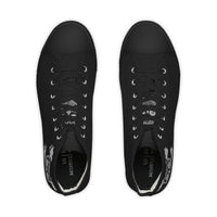 Men's High Top Sneakers - Black with Grey Skull