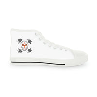 Men's High Top Sneakers - Orange Sugar Skull