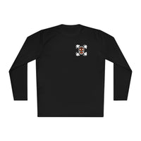 Unisex Lightweight Long Sleeve Tee - Orange Skull