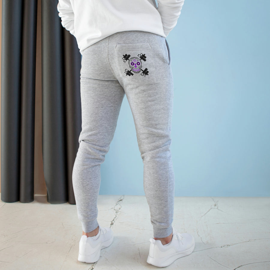 Premium Fleece Joggers - Purple Skull