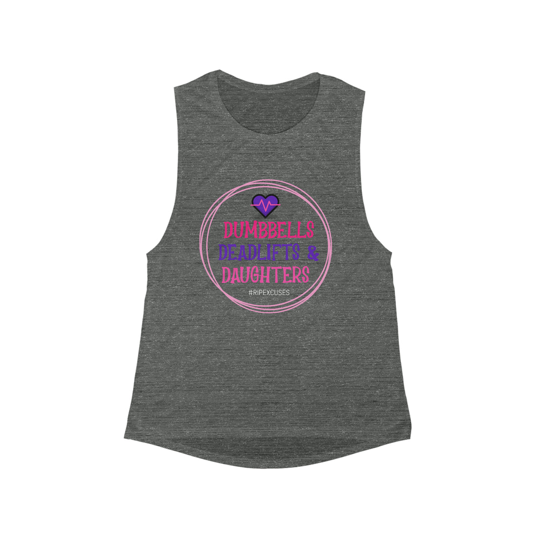 Women's Flowy Muscle Tank - Dumbbells, Deadlifts & Daughters