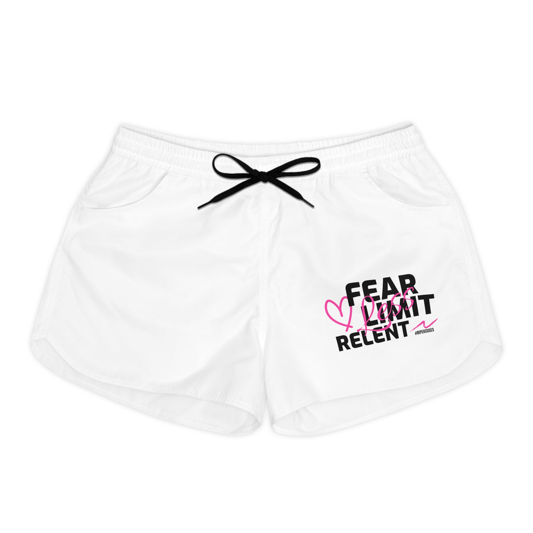 Women's Casual Shorts - Fear-Limit-Relent_LESS