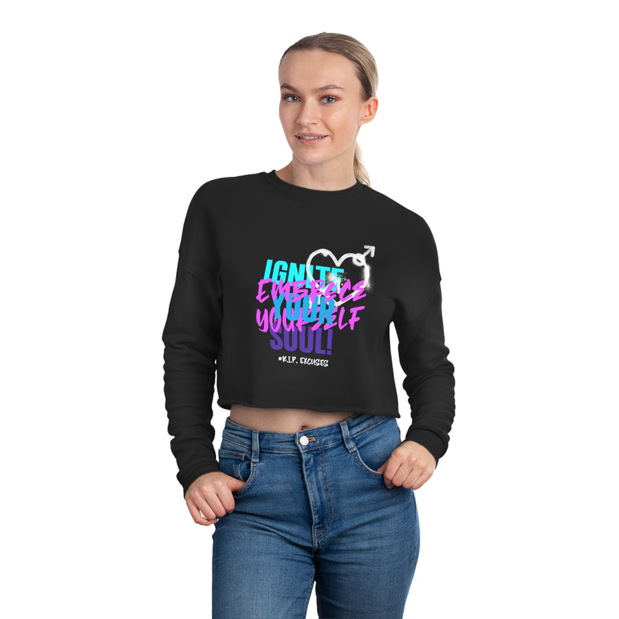 Women's Crop Long-sleeve - Ignite your Soul