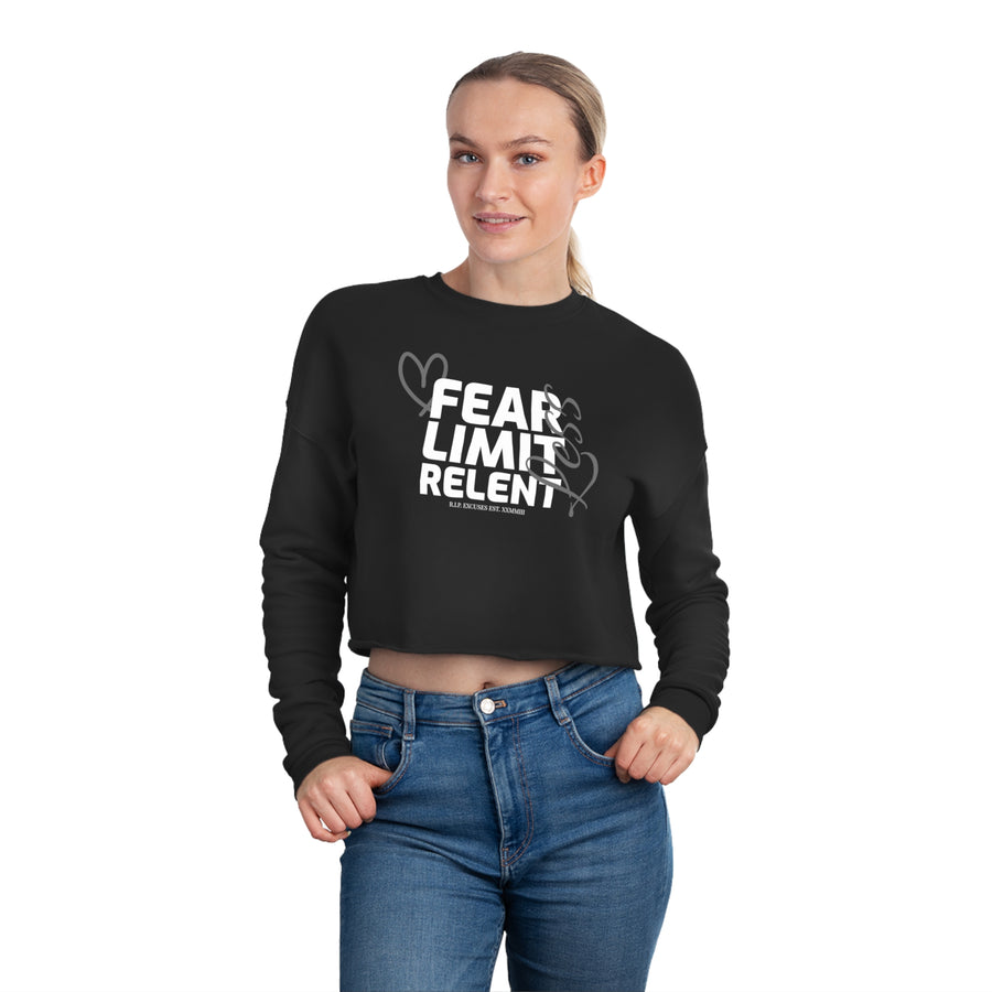 Women's Crop Long-sleeve - Fear-Limit-Relent_LESS