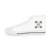 Men's High Top Sneakers - Orange Sugar Skull