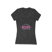 Women's Deep V-Neck Tee - Blessed