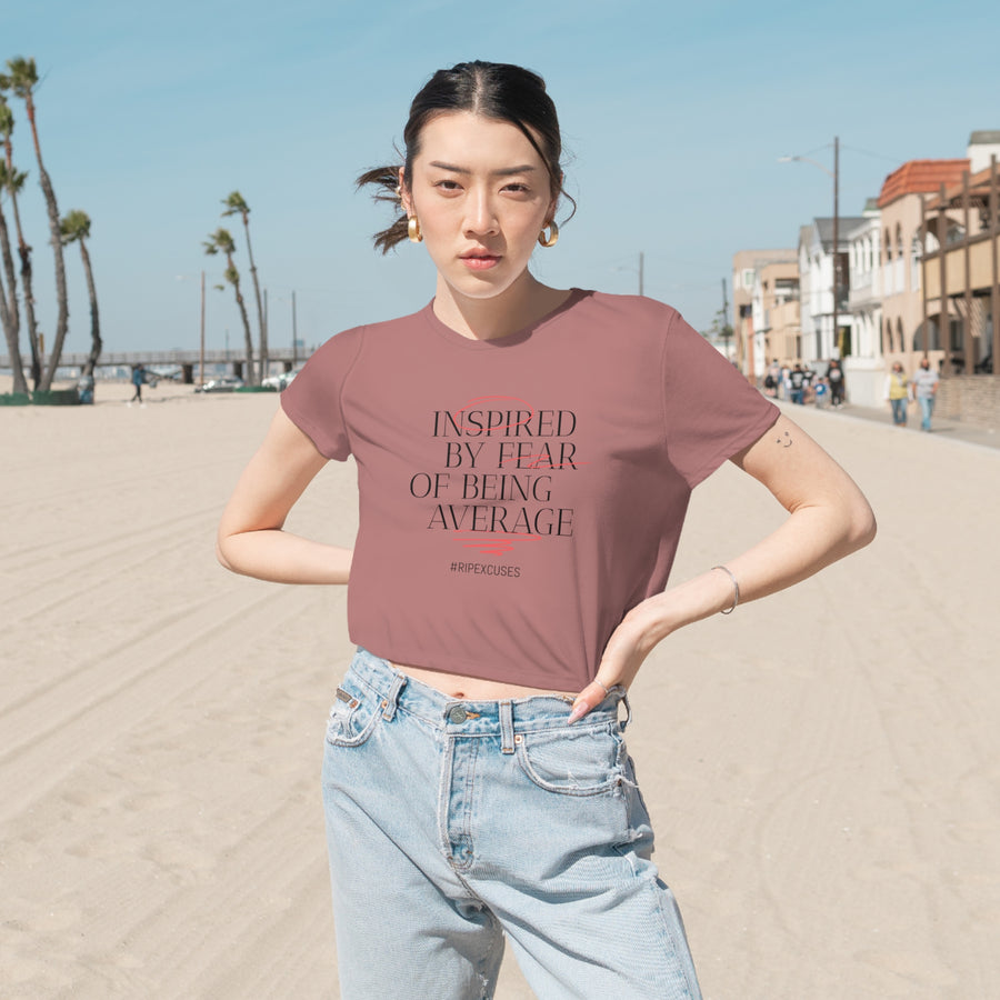 Women's Flowy Cropped Tee - Inspired by Fear of Average