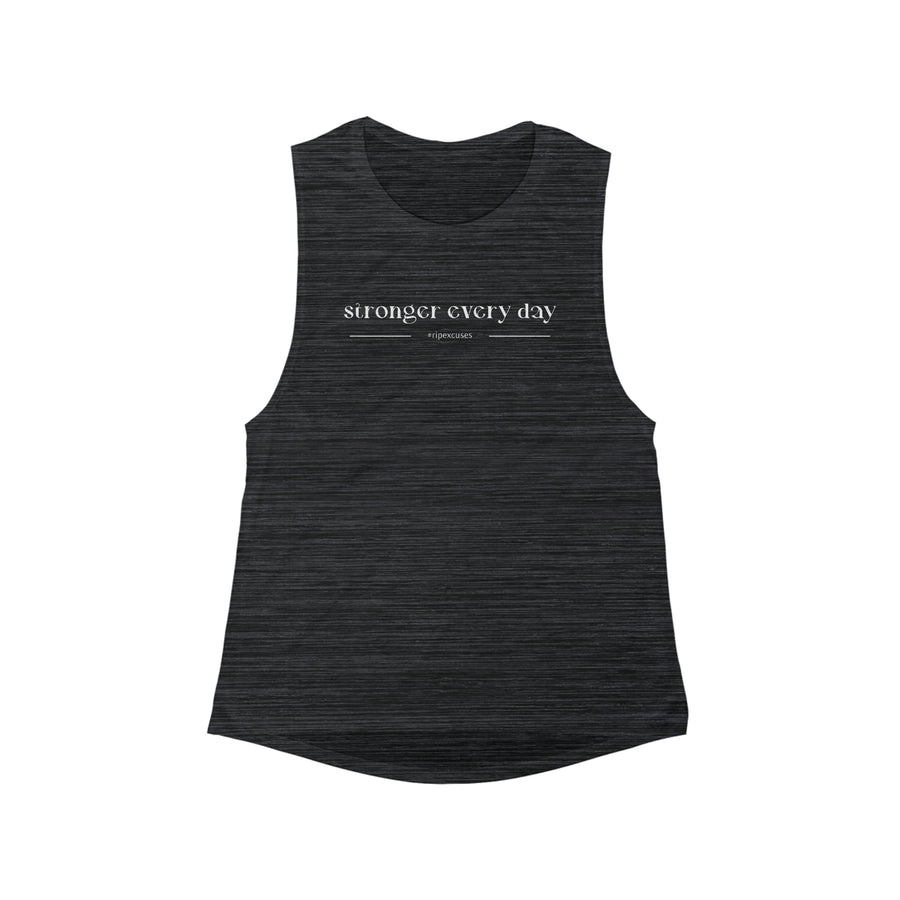 Women's Flowy Scoop Muscle Tank - Stronger Every Day