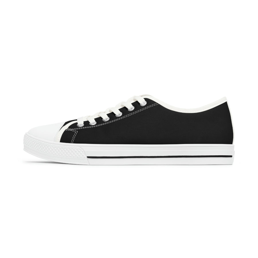 Women's Low Top Sneakers - White Skull