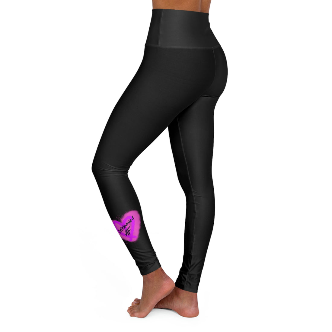 High Waisted Yoga Leggings - "Determined AF"