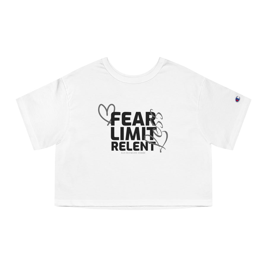 Champion Women's Crop Tee - Fear-Limit-Relent_LESS