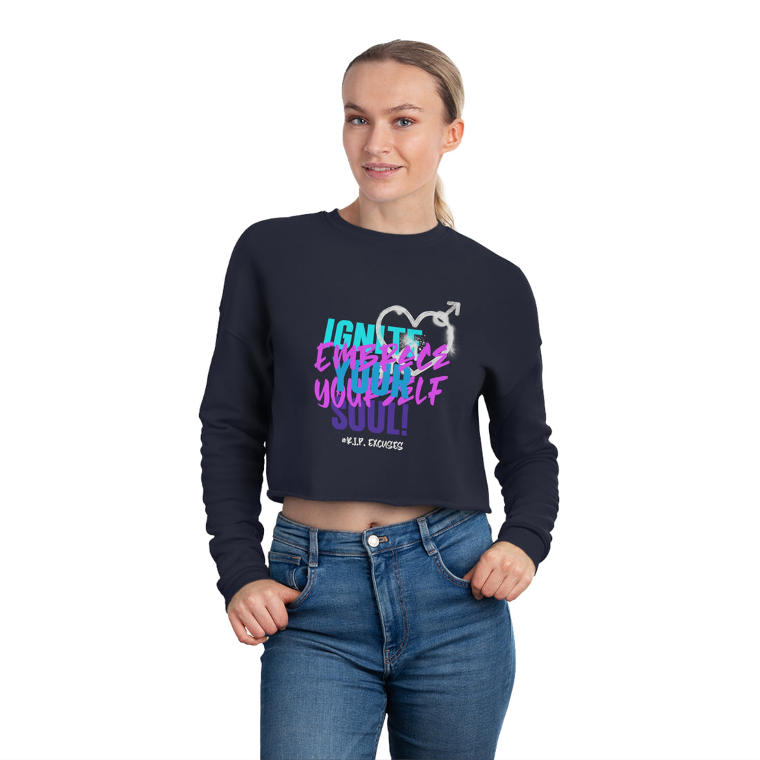 Women's Crop Long-sleeve - Ignite your Soul