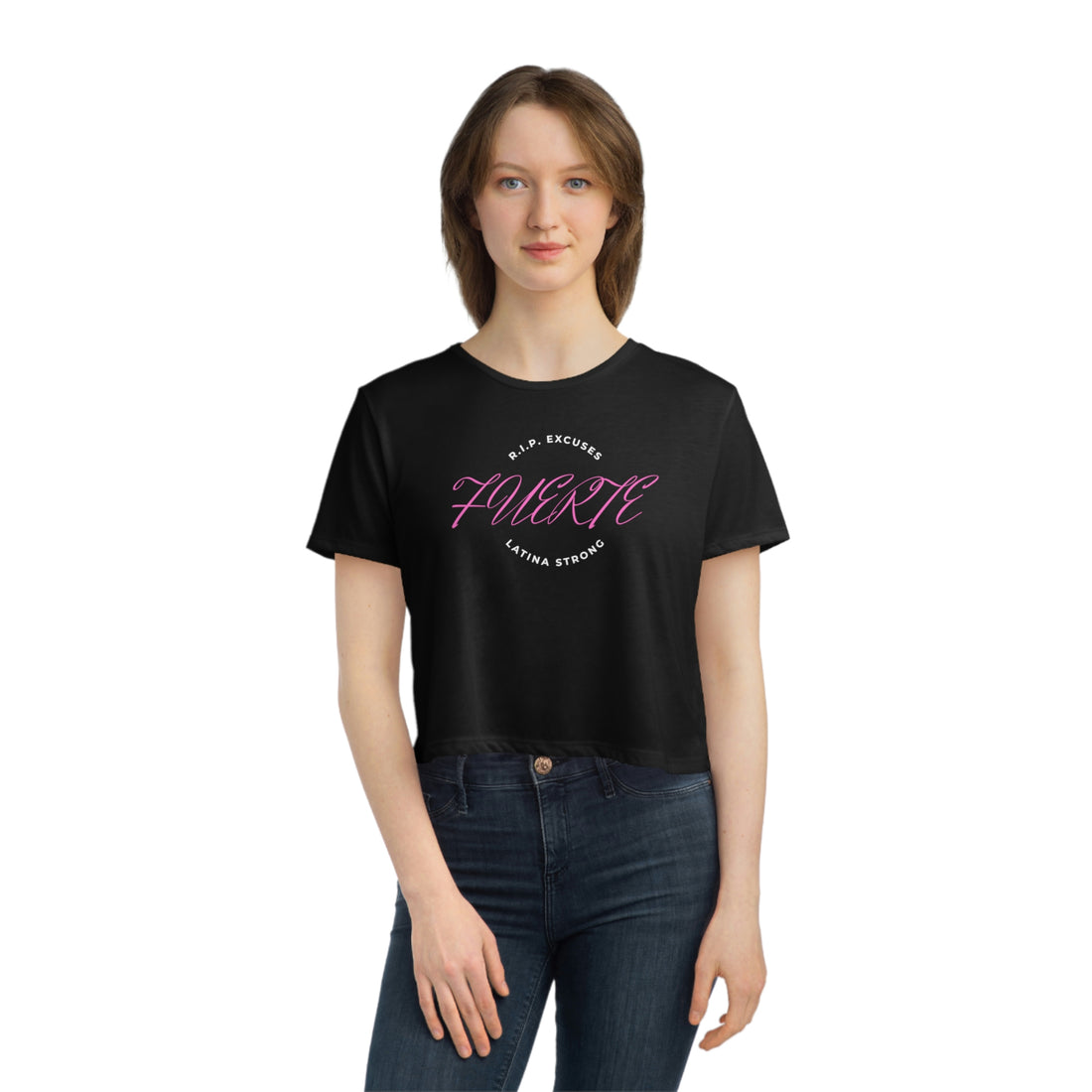 Women's Flowy Cropped Tee - Fuerte