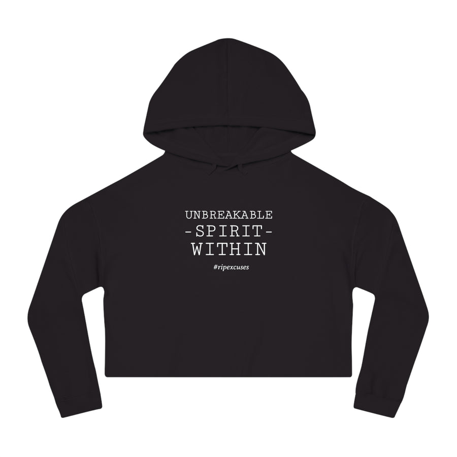 Women’s Crop Hooded Sweatshirt - Unbreakable Spirit