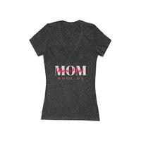 Women's Deep V-Neck Tee - Mom Mode ON