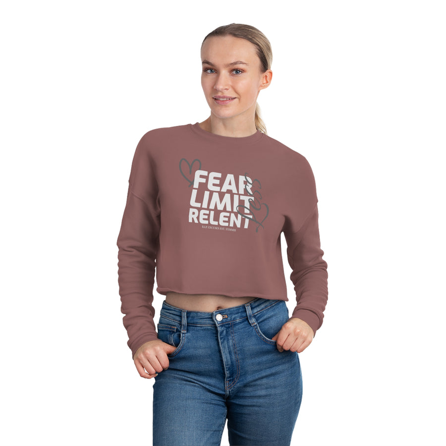 Women's Crop Long-sleeve - Fear-Limit-Relent_LESS