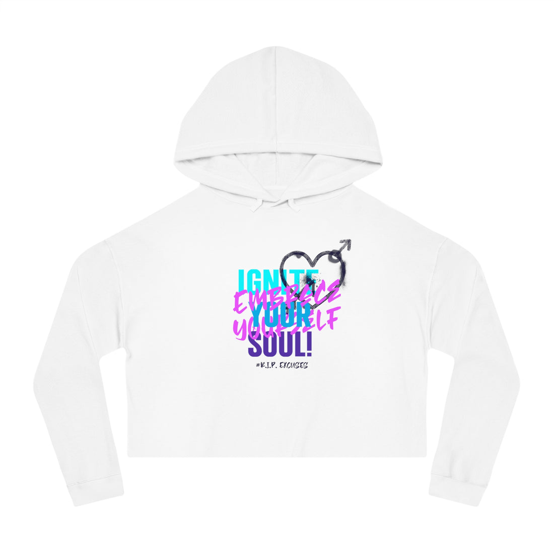 Women’s Crop Hooded Sweatshirt - Ignite Your Soul