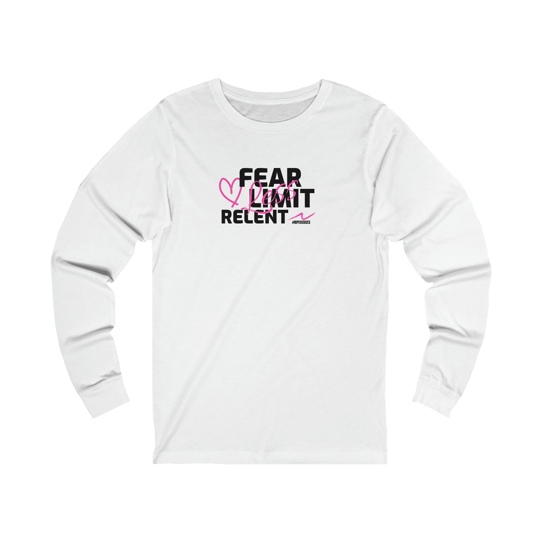 Unisex Jersey Long Sleeve Tee - Fear-Limit-Relent_LESS