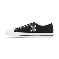 Women's Low Top Sneakers - Light Orange Skull