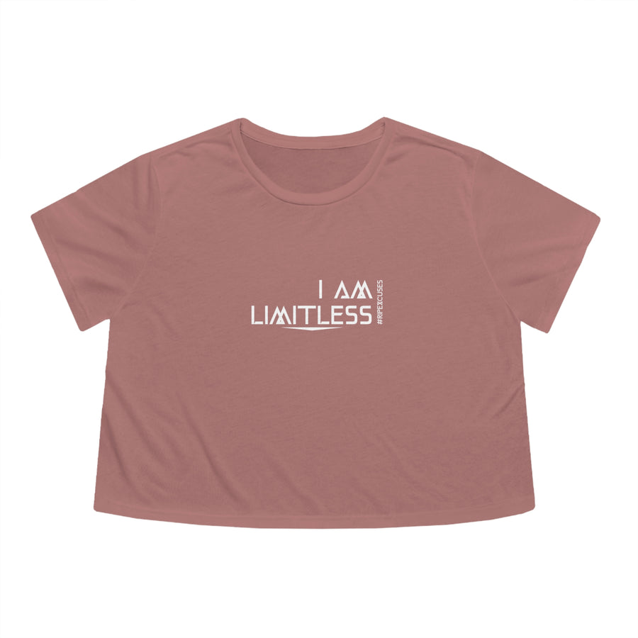 Women's Flowy Cropped Tee - I am Limitless